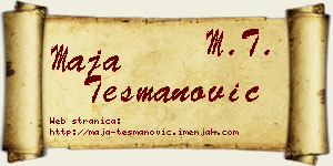 Maja Tešmanović vizit kartica